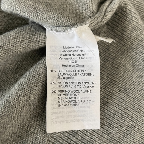 J. CREW MERCANTILE GRAY BOW NECK 3/4 SLEEVE SWEATER MEDIUM J7849 - Picture 9 of 9